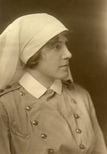 Marguerite Jessup. Photographer: S Waige.  I have another photo of Marguerite with the note, ". . . military hospital, Quebec. This would be a WWI nurses' uniform.