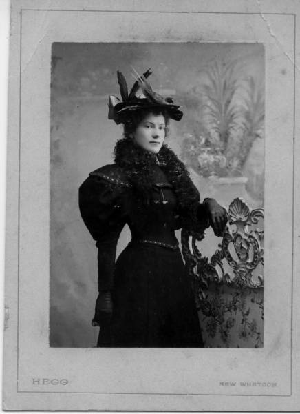 Eliza Jane Jessop. Cool hat. circa 1906