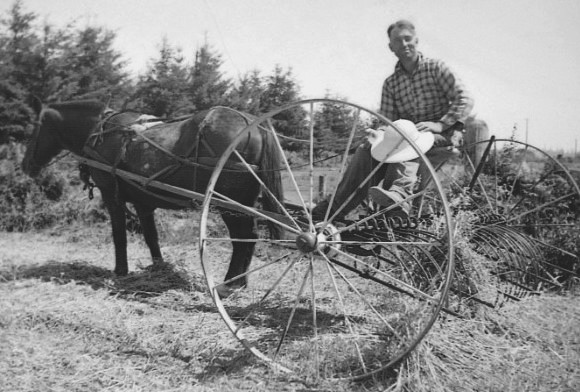 George J. Vautier on the farm 1940