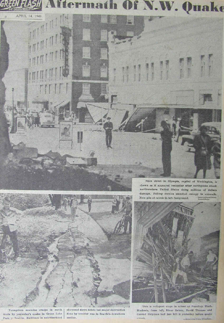 Olympia earthquake April 14, 1949