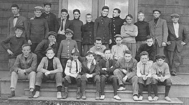 Students at St. Martins College, Nov. 1911. George Vautier Jr. is first person on left, back row