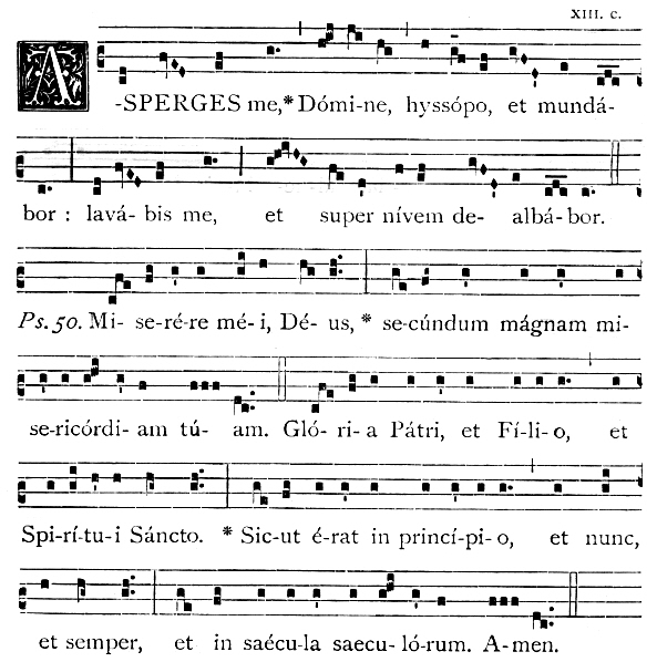 Asperges Me is an antiphon and was part of the ordinary of the Mass