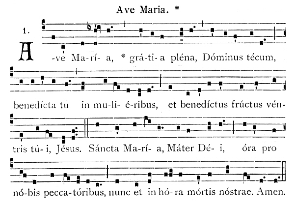 the ave marie was a very popular gregorian hymn to Mary
