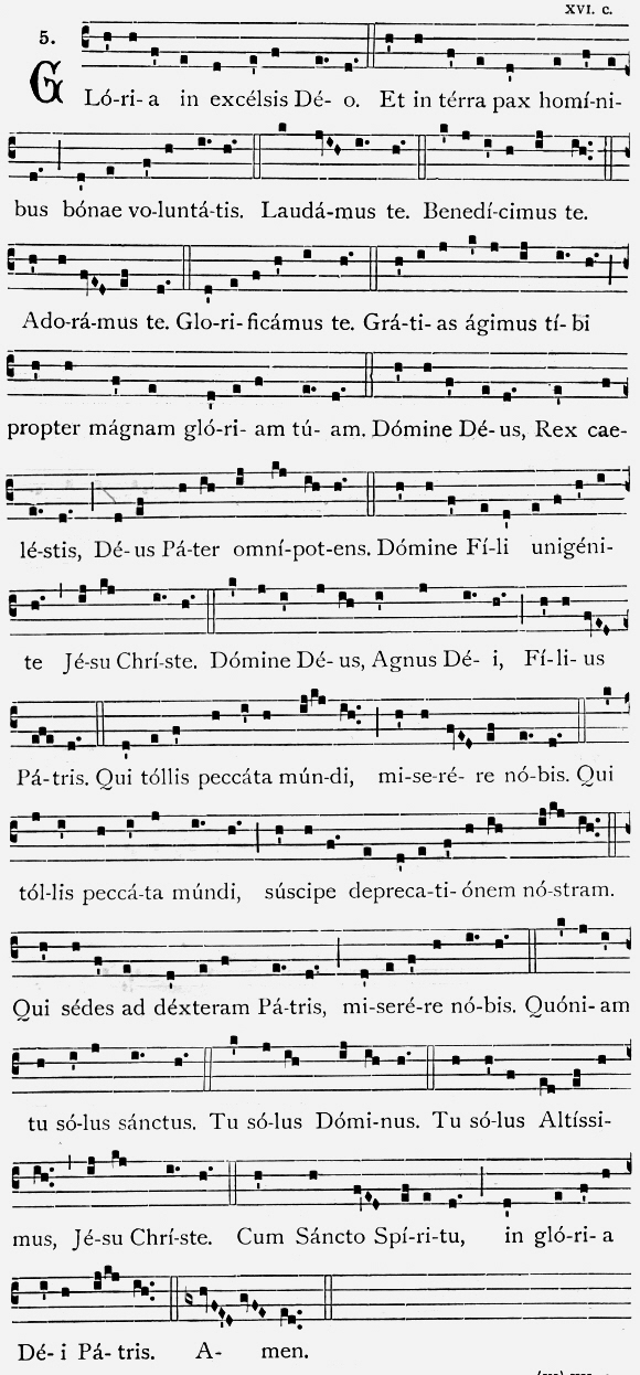 I absolutely love the lilting quality of this gregorian Gloria from the De Angelis Mass.