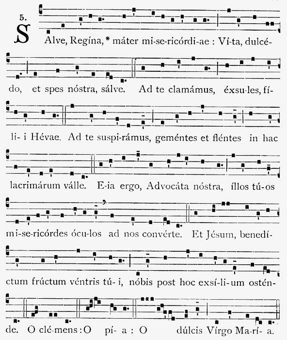 the salve regina is a very popular gregorian hymn to mary