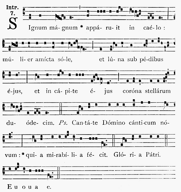 the signum magnum is the Introit for the feast of the Assumption on August 15 is one of the most beautifull hymns