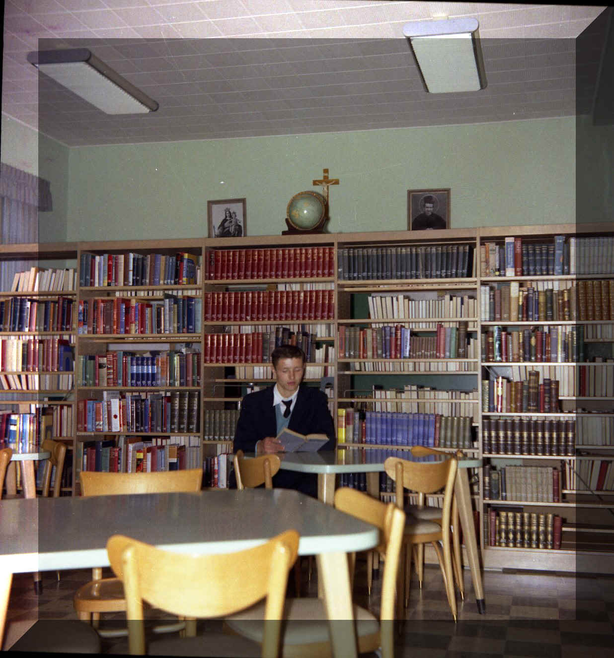 Salesian Junior Seminary dominic vautier in study hall 1957