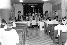 Richmond Salesian Junior Seminary chapel mass during lent 1957
