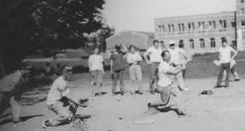St. Edwards Seminary ball game profs vs. students, Kenmore, Wa 1957