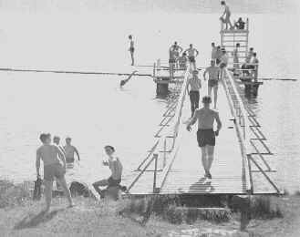 st. edwards seminary swimming dock on lake washington, kenmore wa 1957